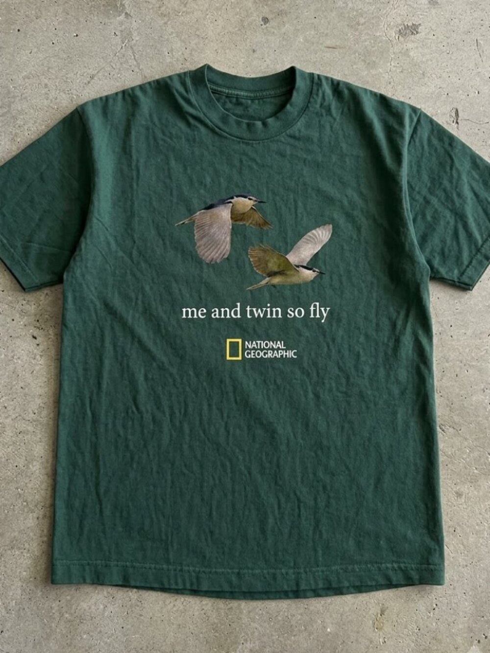 National Geographic Me And Twin So Fly Birds Tee - Forest Green